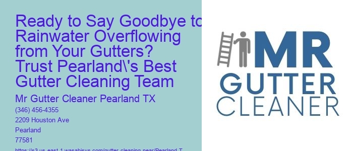 Ready to Say Goodbye to Rainwater Overflowing from Your Gutters? Trust Pearland's Best Gutter Cleaning Team 